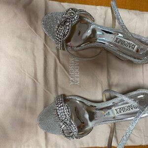 BADGLEY MISCHKA WEDGE BOX AND DUST BAG WORN ONCE